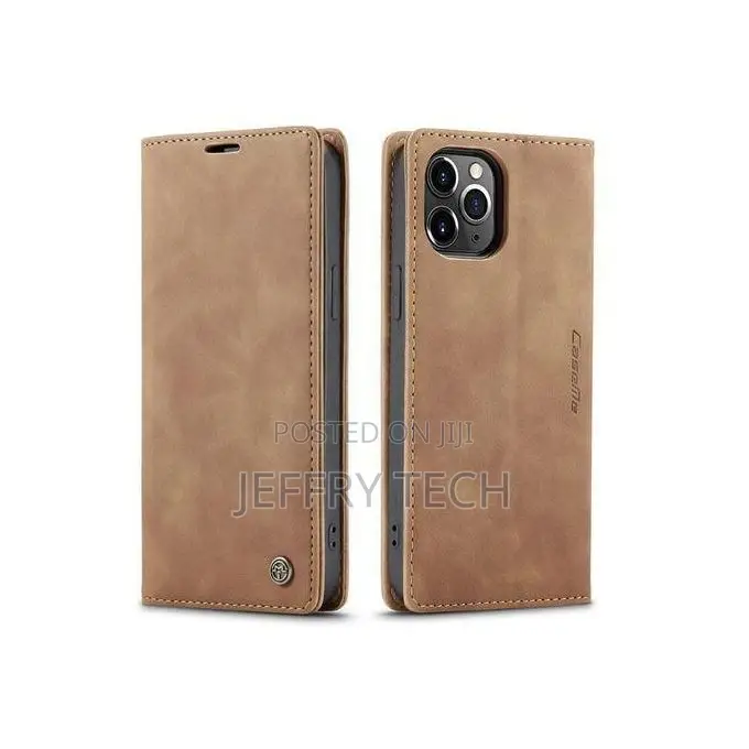 Mikwer iPhone 13 Pro Max Caseme Leather Flip Case With Card Slots