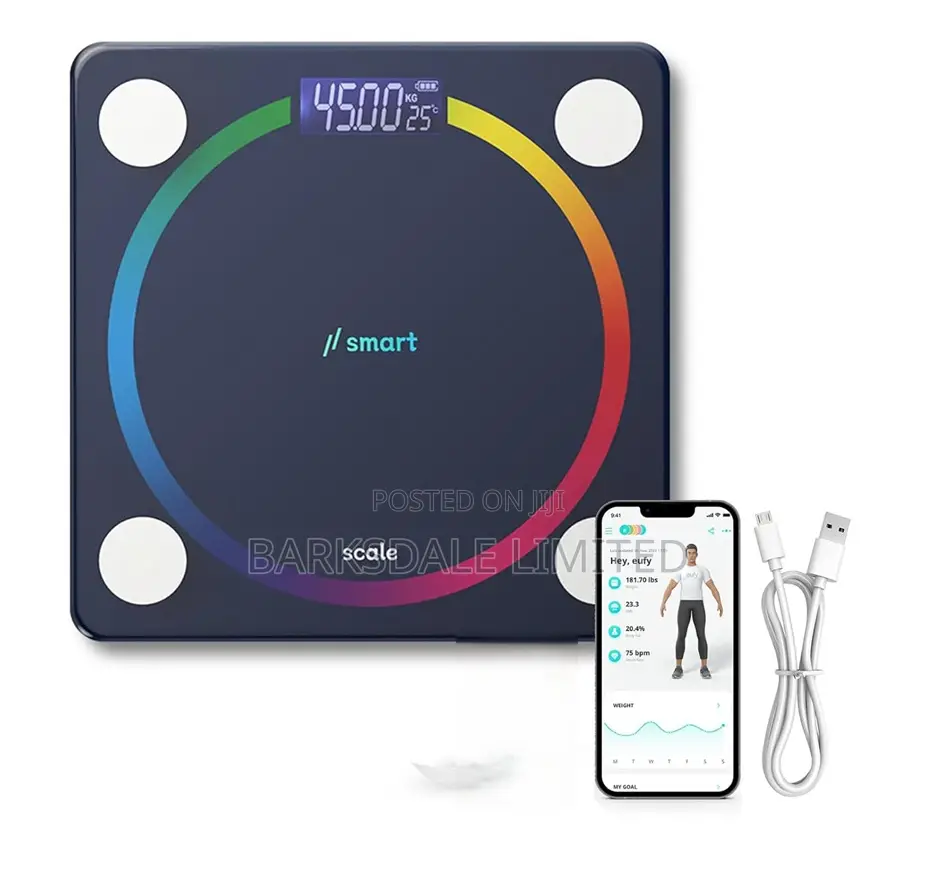 Rechargeable Smart Bmi Bluetooth Weighing Scale Digital Led LCD App