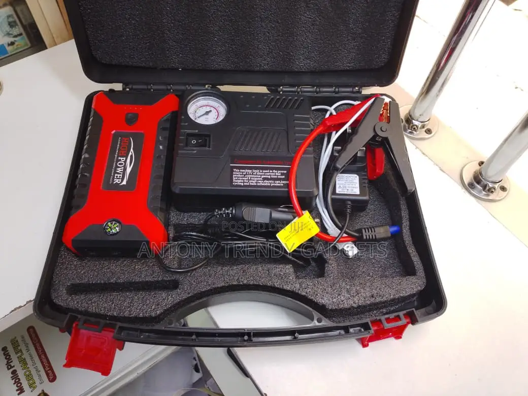Emergency Car Jump Starter Kit With Led Light & Usb