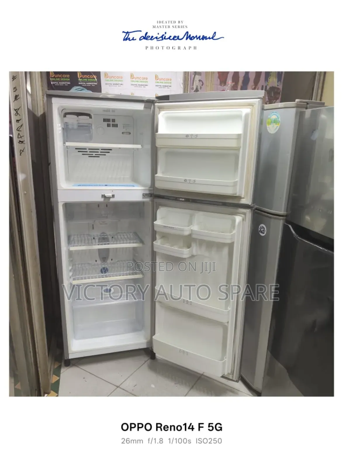 Gray Double Door Fridge
