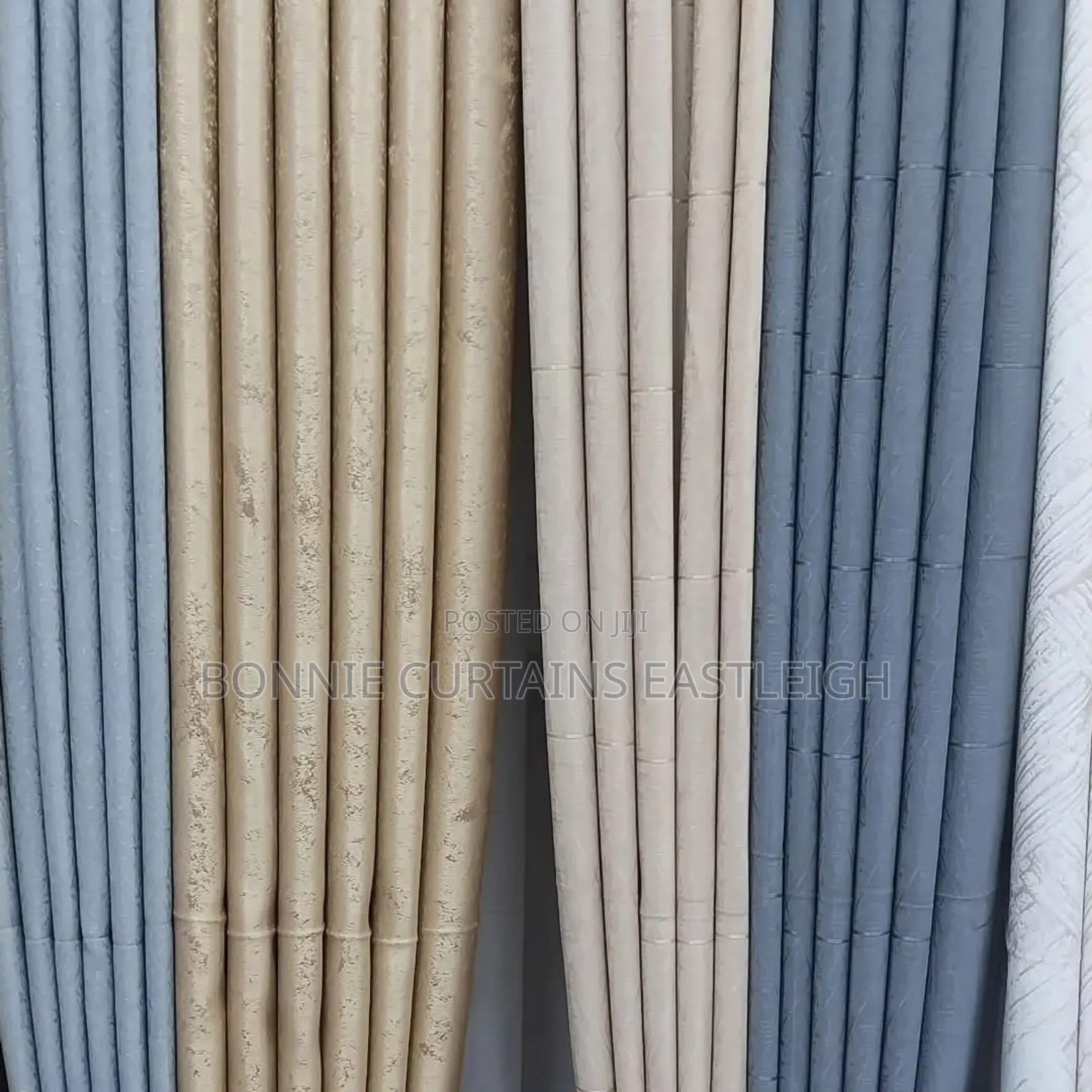 Blue Mixed With White Windows Curtains
