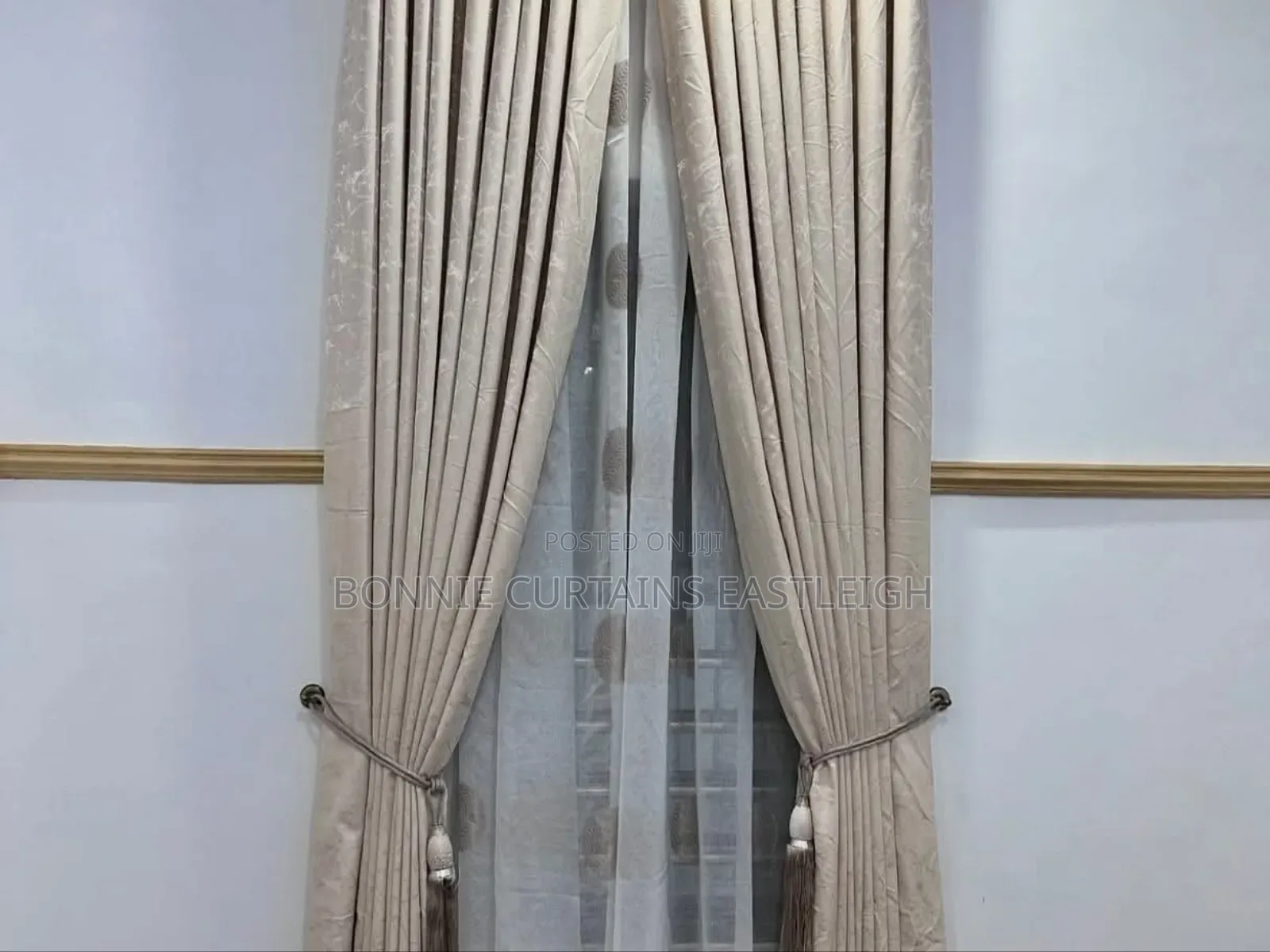 White Curtains and Gold Sheers for Living Rooms