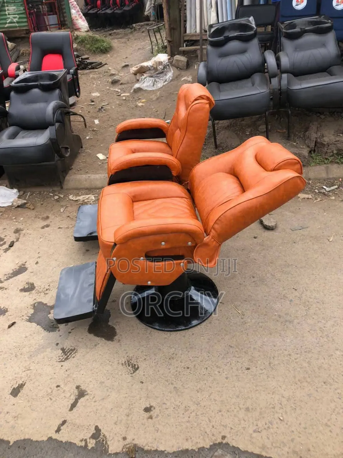 Brown Local Kinyozi Seat