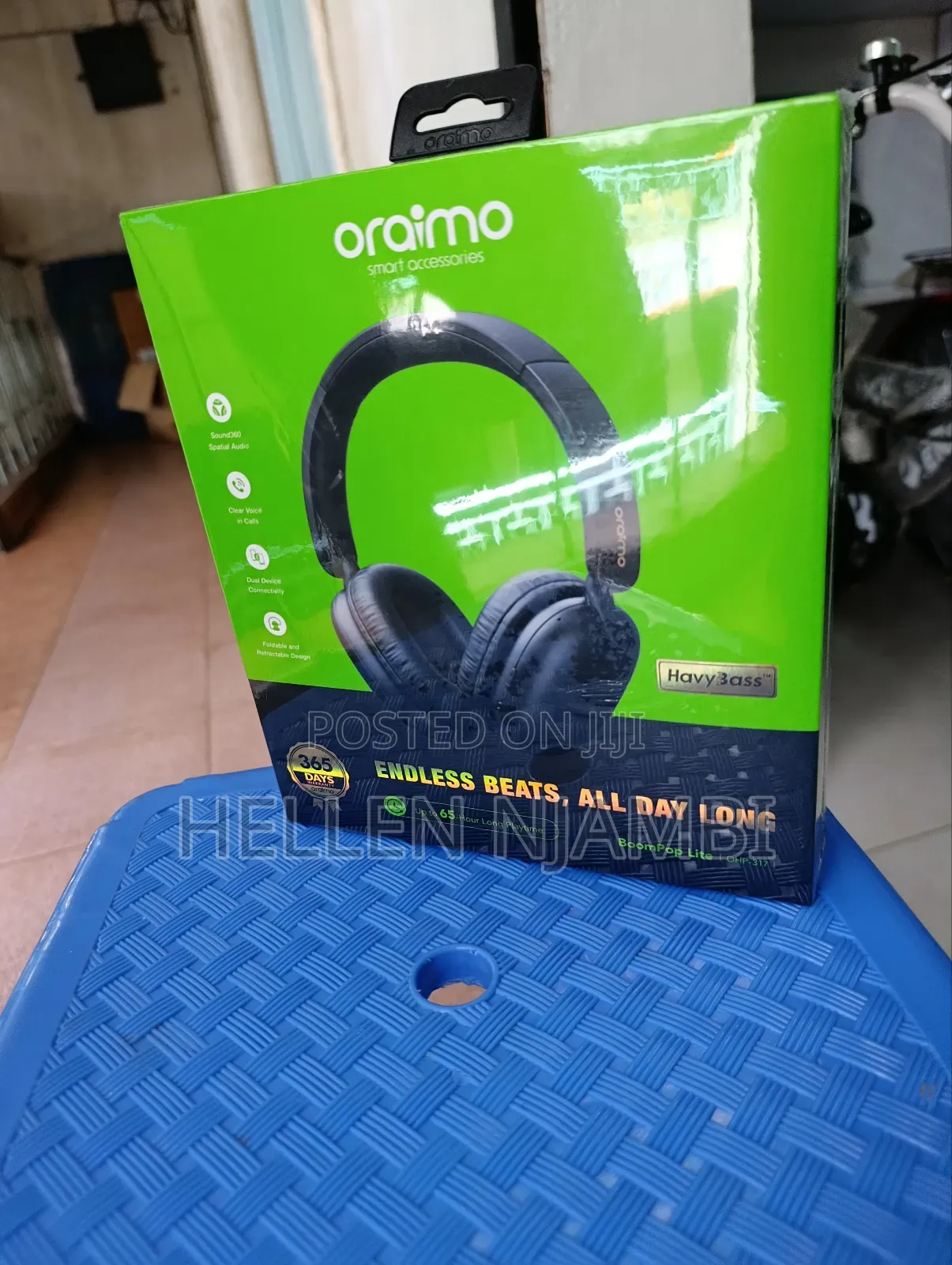 Oraimo Boompop Lite Headphones Ohp-317, Dual Device Connectivity