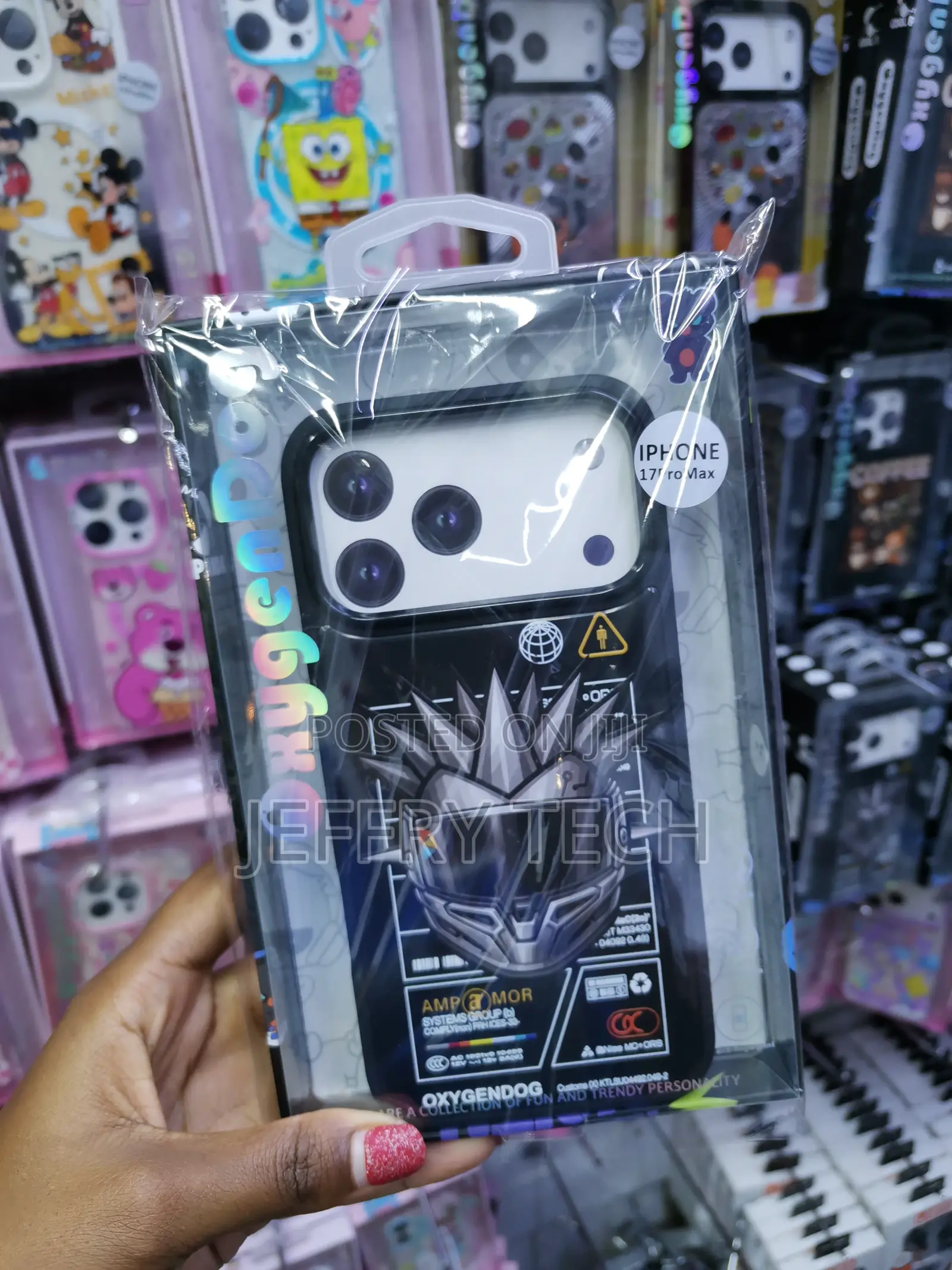 Pivata iPhone 17 Pro Max Helmet Print Amored Hard Case
