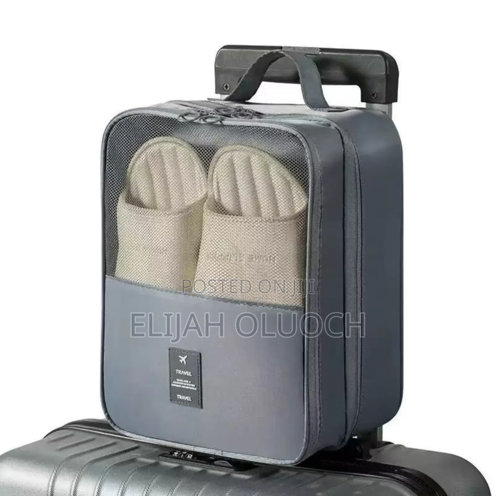 Waterproof Travel Bag Organizer Has 3 Zip, 3 Level Shoe Bag