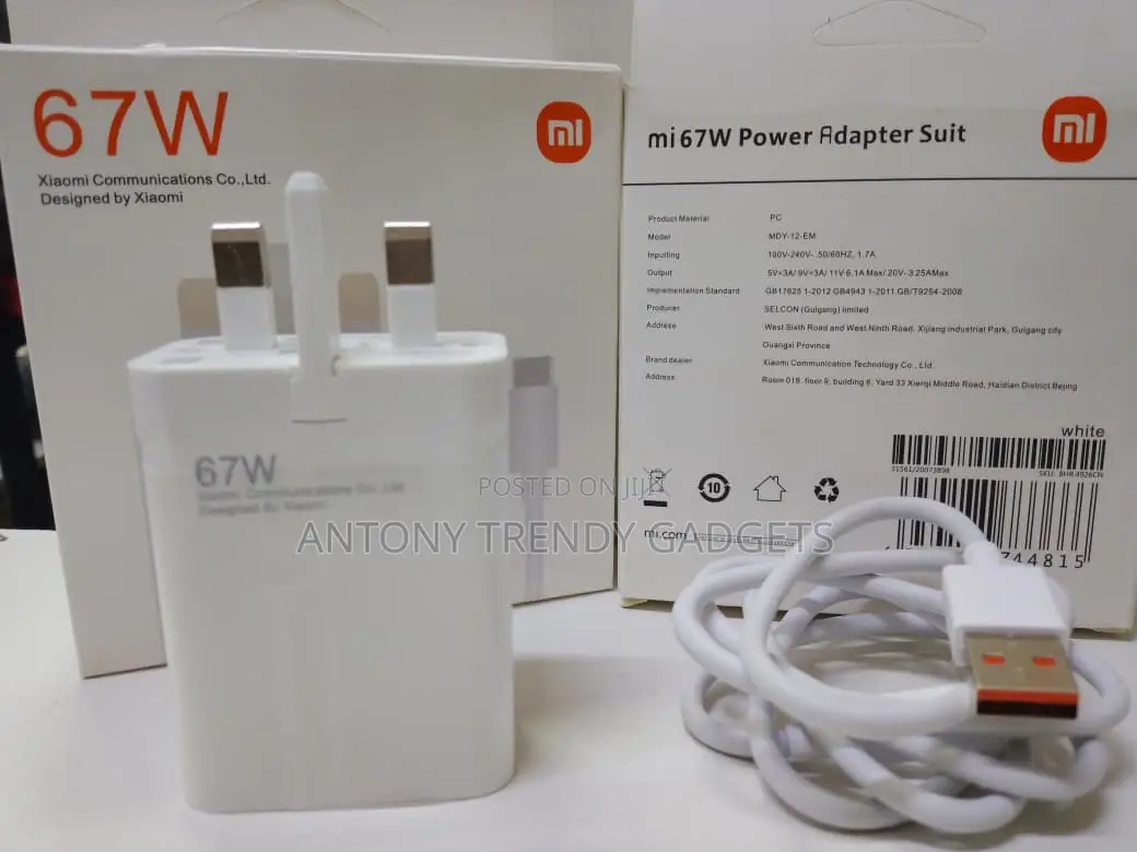 Original Xiaomi 67w Smart Charging Adapter Combo
