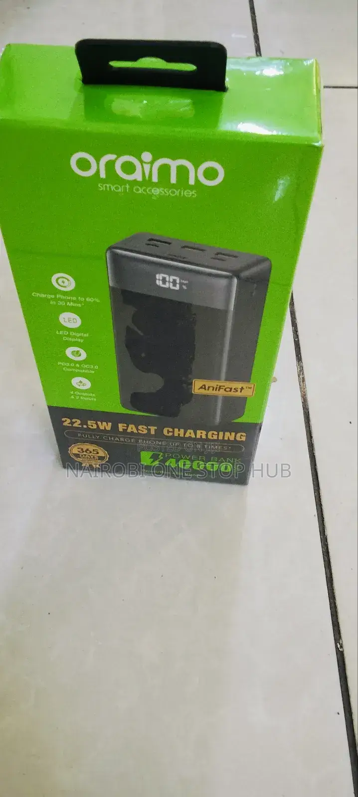 Oraimo 40000mah Power Bank With Anifasttm Multiple Outputs