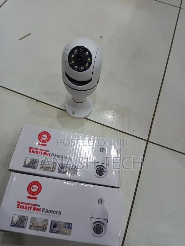 Panoramic PTZ Rotating 2mp Hd Wifi Bulb Security Camera Night Vision