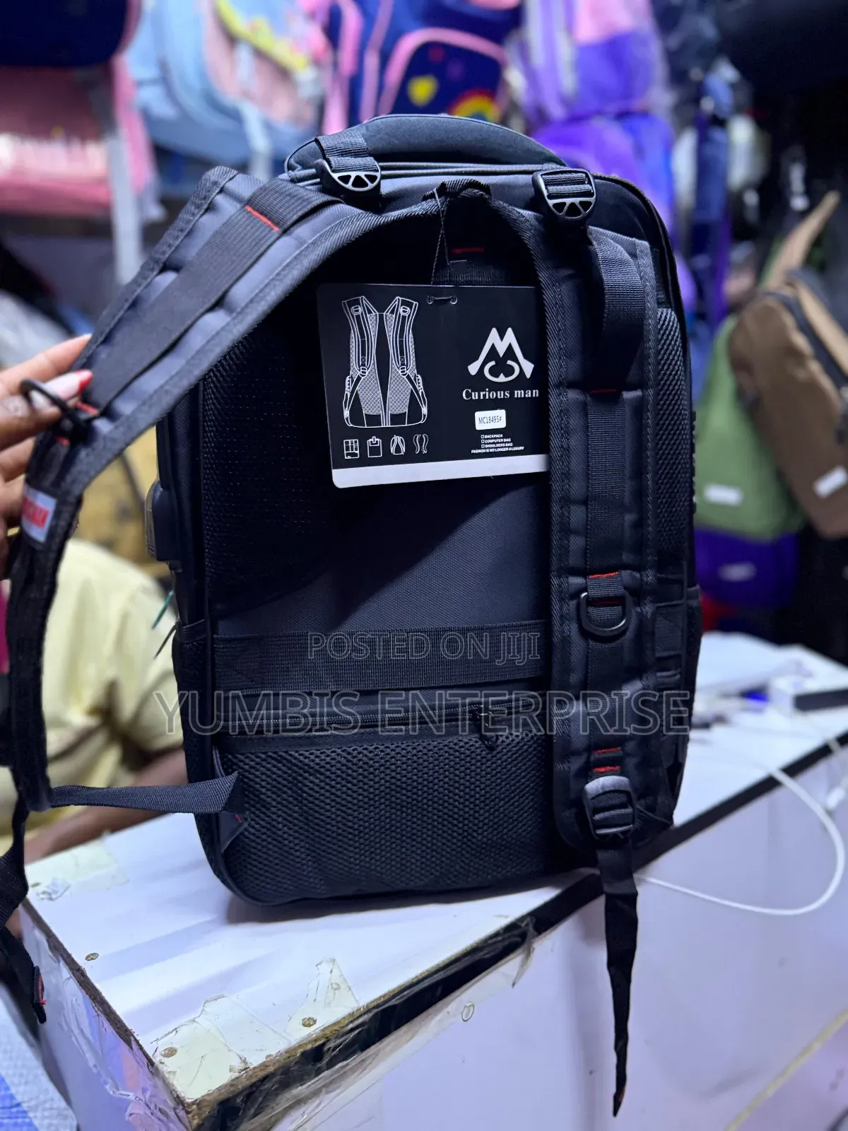 Black Well Partitioned Curious Man Backpacks Quality At 1800