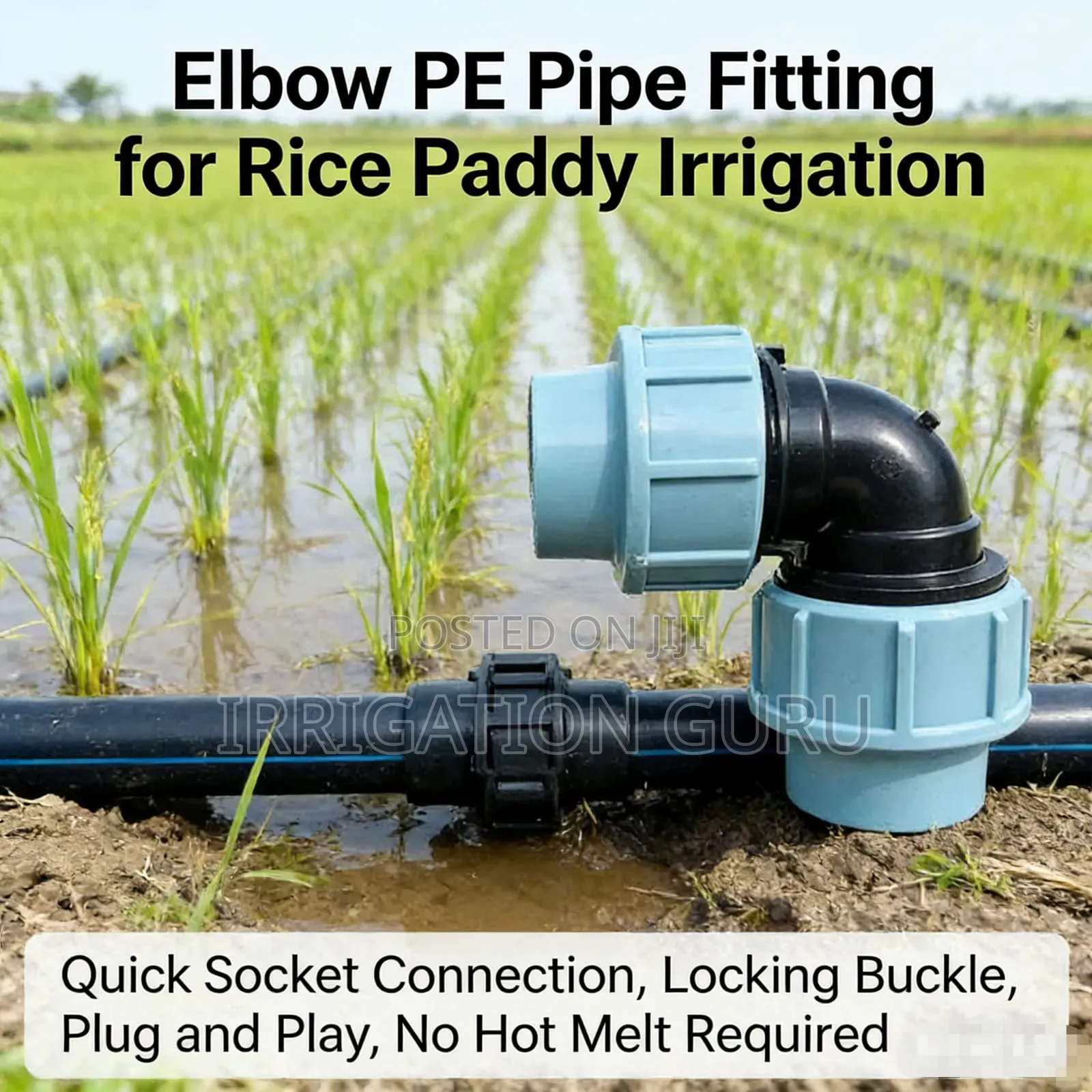 Elbow Pe Fitting for Rice Plantation 3"