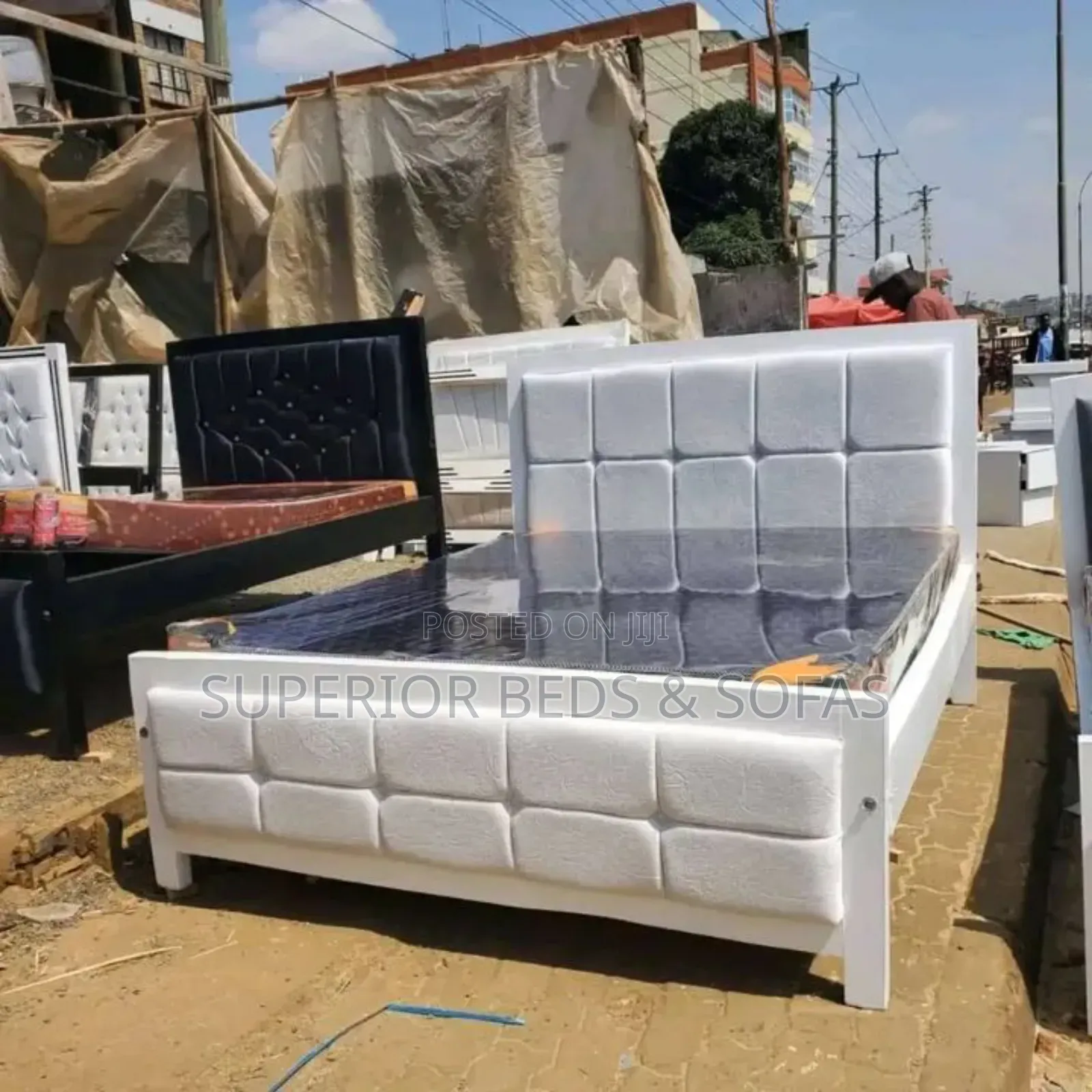 Square Panel Bed