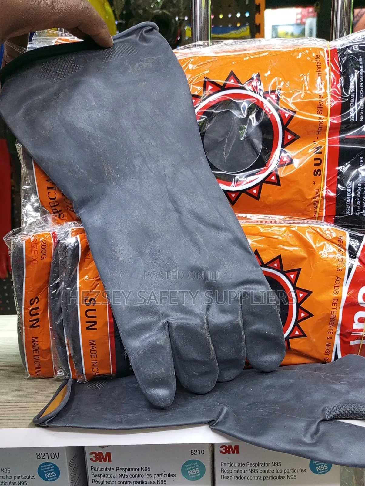 Affordable Industrial Rubber Gloves 14"
