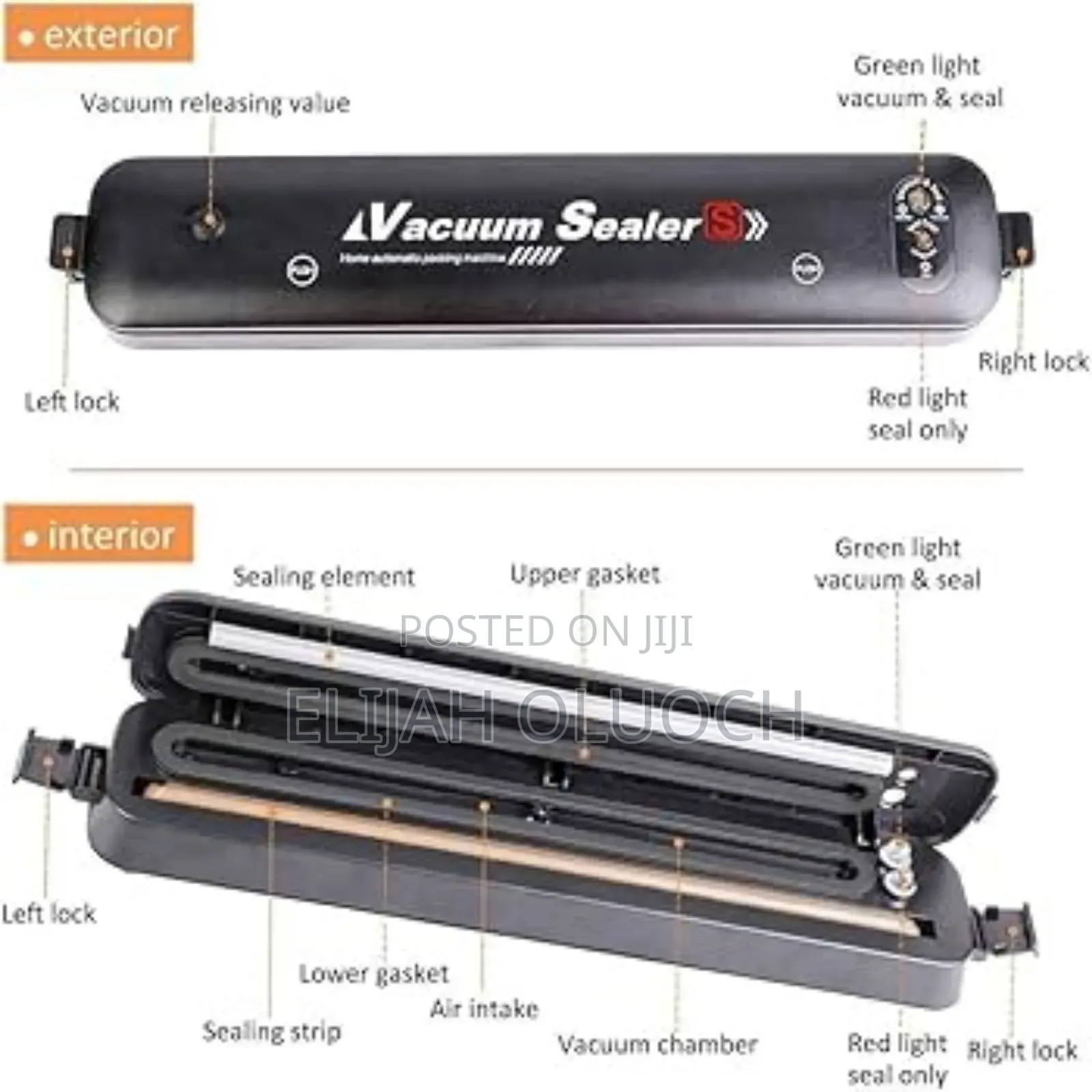 High Pressure Automatic Vacuum Sealer Machine + 10pcs Sealing Paper