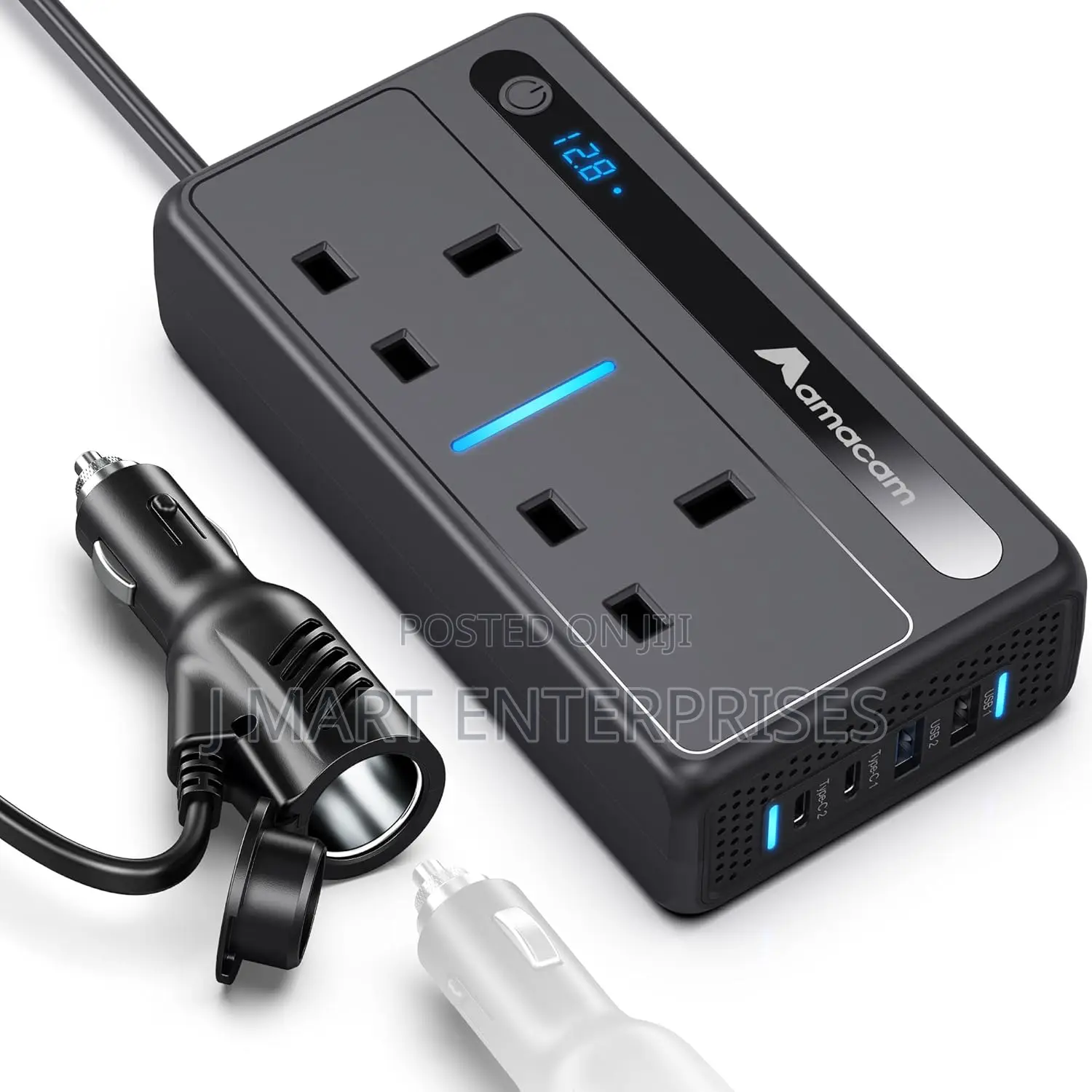 4 Usb Built-in 12v Dc in Plug – 7-Ports for Cars Vans Campervans
