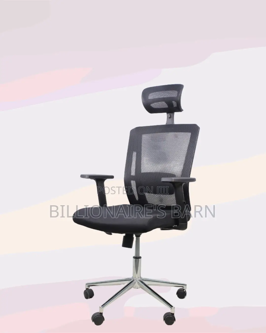 Black Ergonomic Office Chair for Work • Neat Professional Look