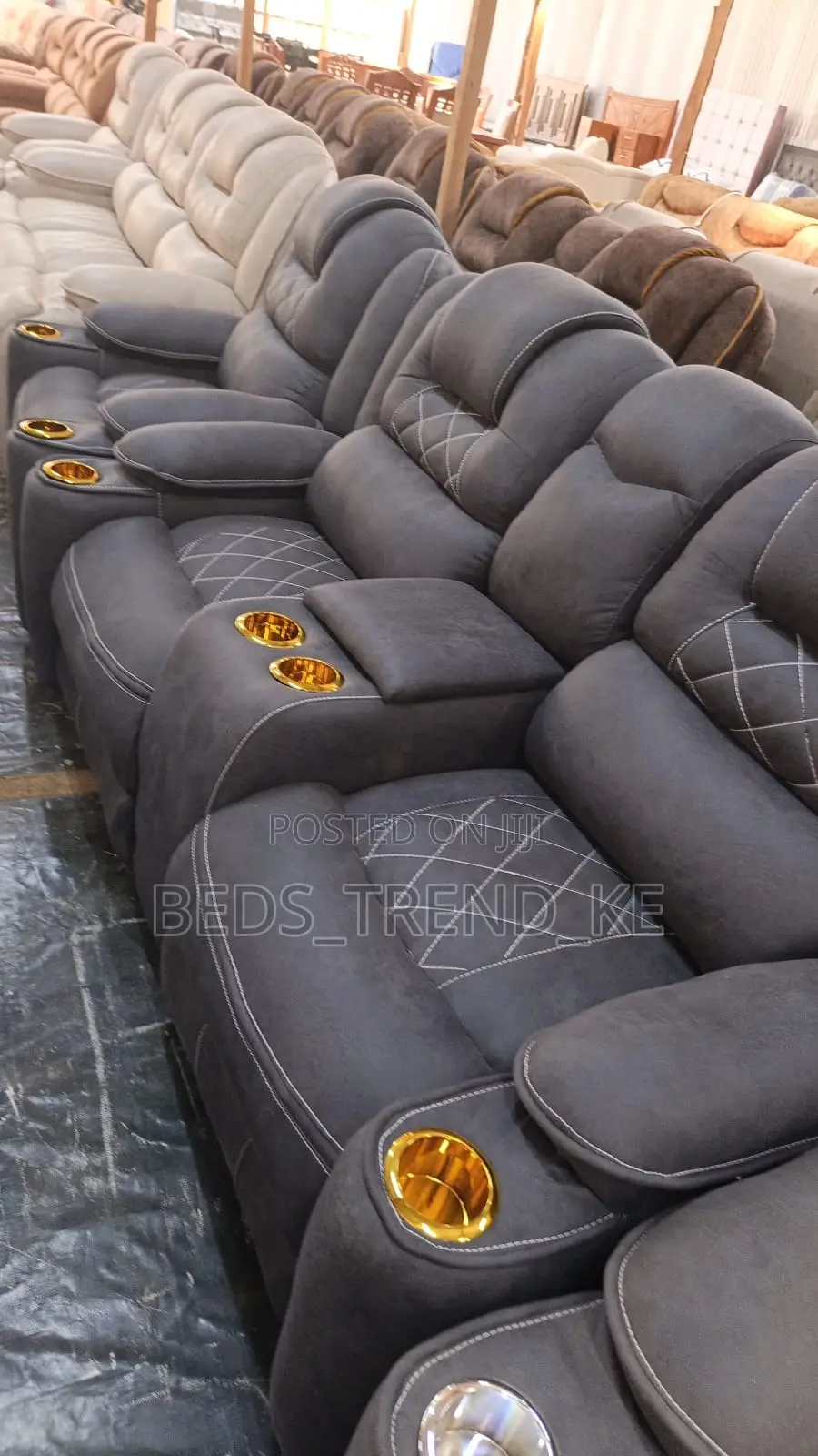 Fine Bold 7 Seater Semi Recliner Sofa Set 3,2,1,1