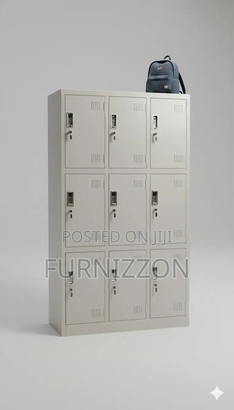 Professional Steel Office Cabinet With Nine Lockable Doors