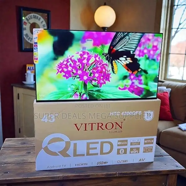Youtube and Netflix Support Vitron 43 Inch Qled Smart Android Led Tv