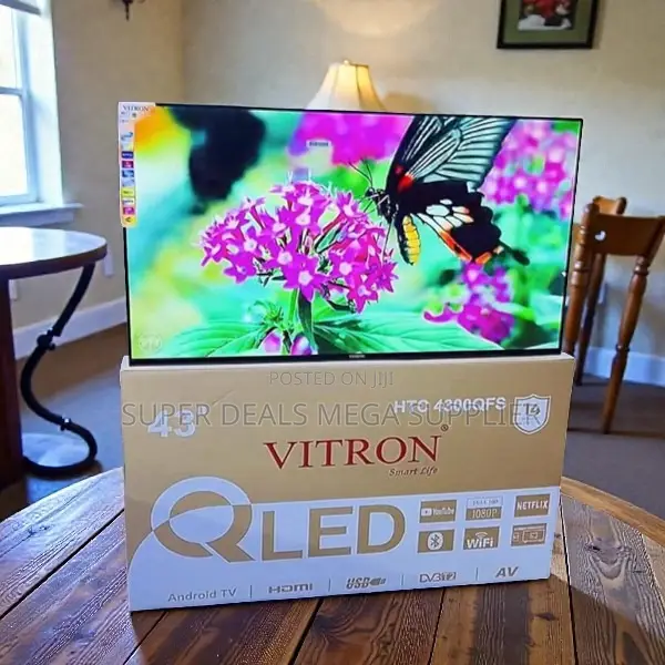 Wifi Enabled Display Vitron 43 Inch Qled Smart Android Led Tv