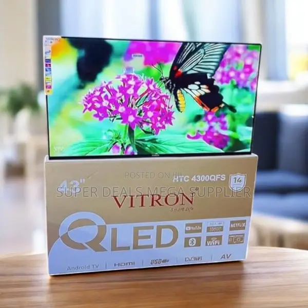 Clear High Definition Display Vitron 43 Inch Qled Smart Android Led Tv