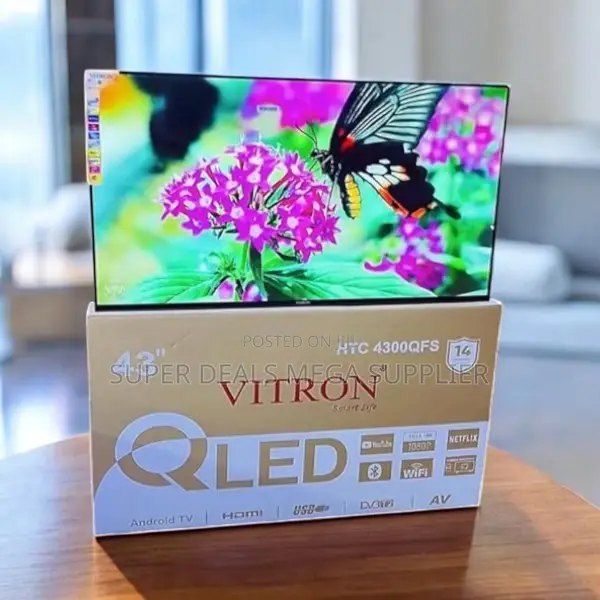 Bluetooth Enabled Display Vitron 43 Inch Qled Smart Android Led Tv