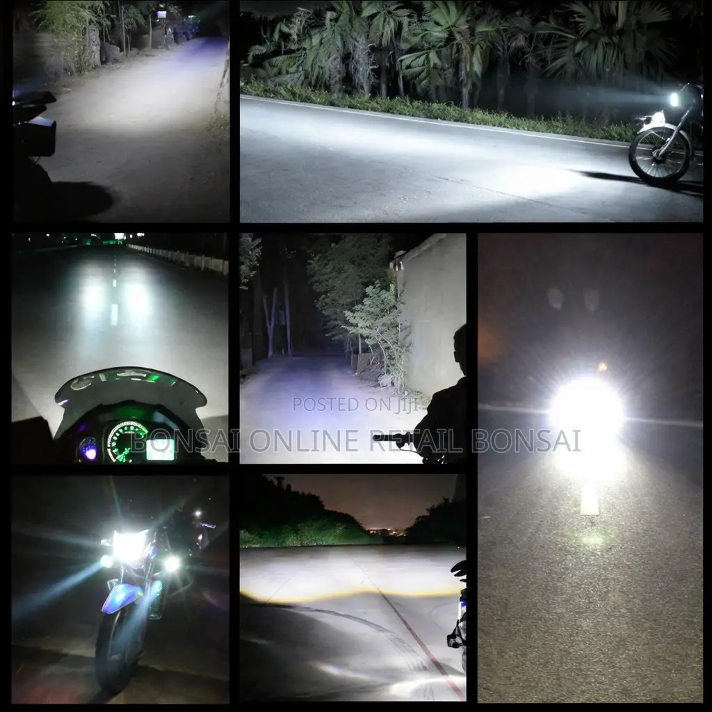 2pcs Motorcycle 6 Led Spotlight Fog Light Headlamp With Switch