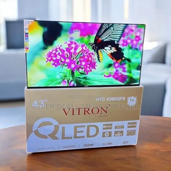 Netflix and Youtube Display Vitron 43 Inch Qled Smart Android Led Tv