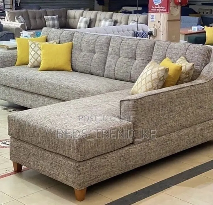 Framed 6 Seater L Sofa Set