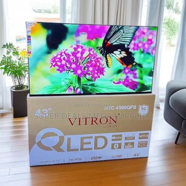 Bluetooth and Wifi Support Display Vitron 43 Inch Qled Android Led Tv