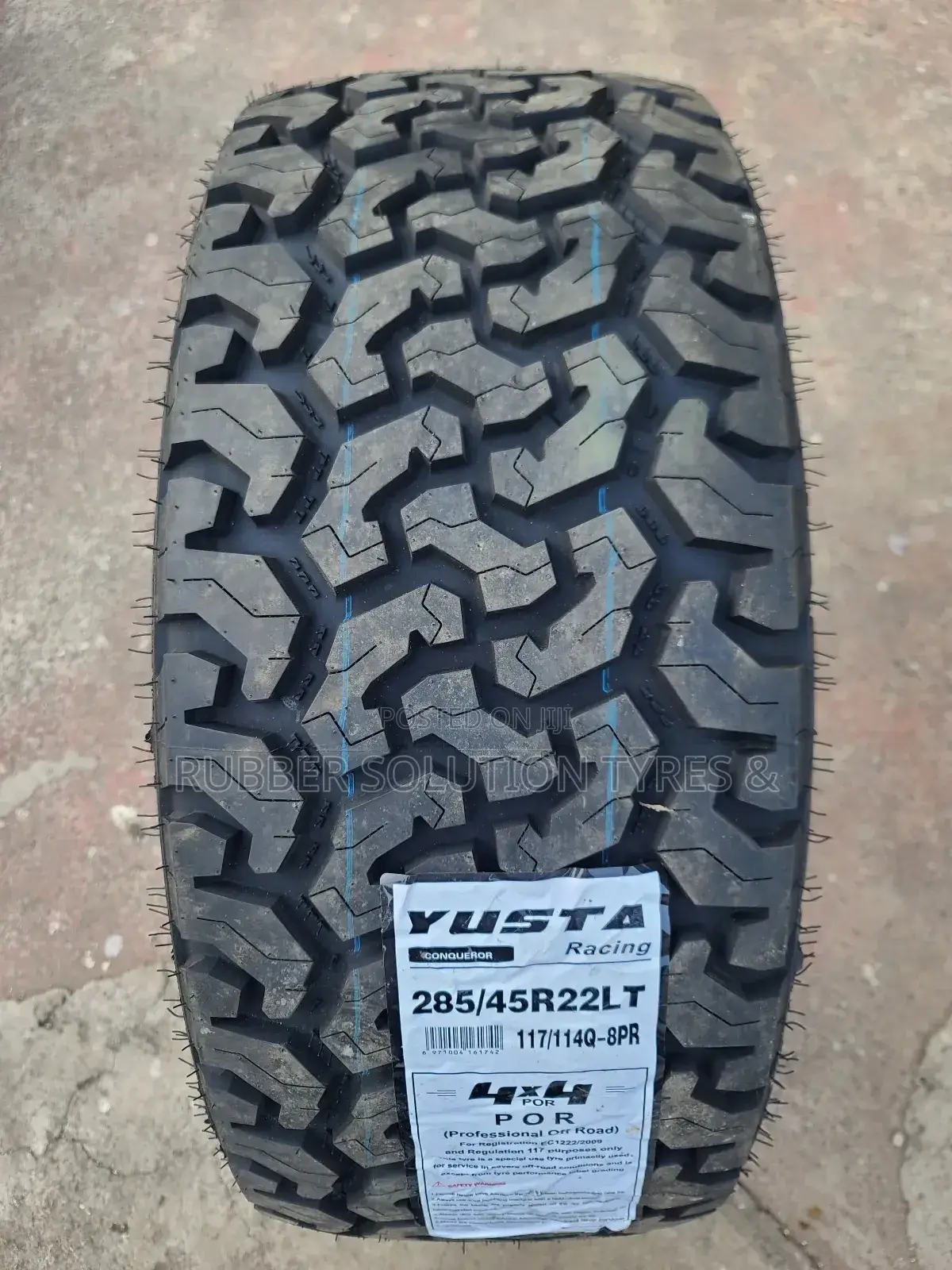 285 /45 R22 Yusta Tyres All-Terrain 8pr 4x4por