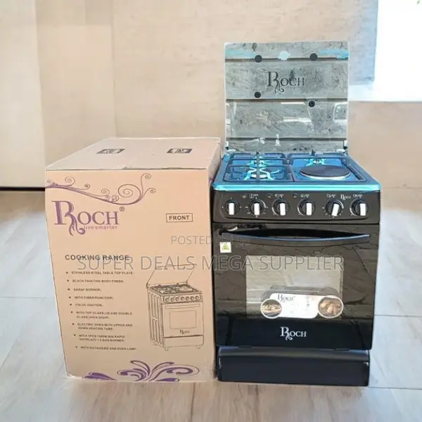 Roch 55x50 Modern Cooker 3 Gas 1 Electric With Oven and Warranty