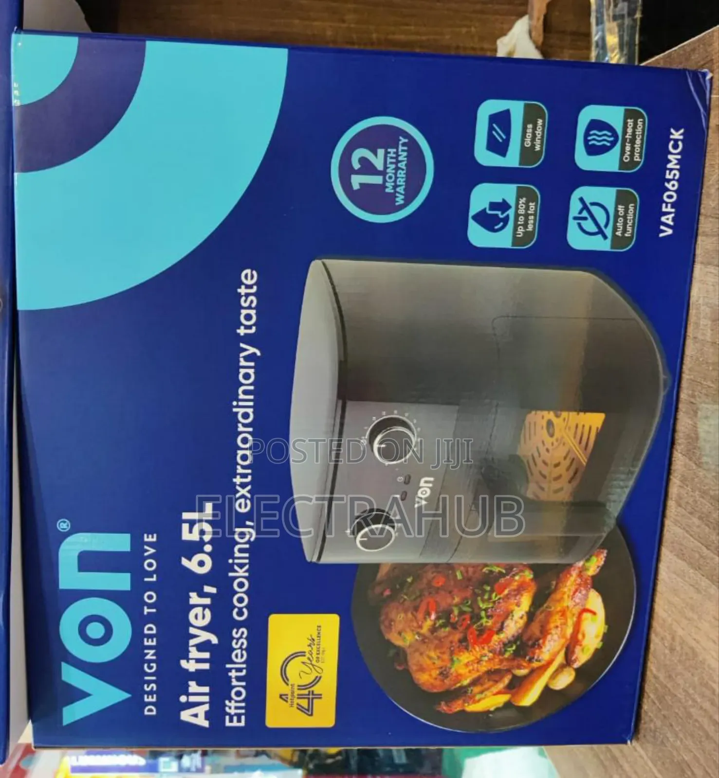 Von Air Fryer 6.5litres Manual Brand New Sealed