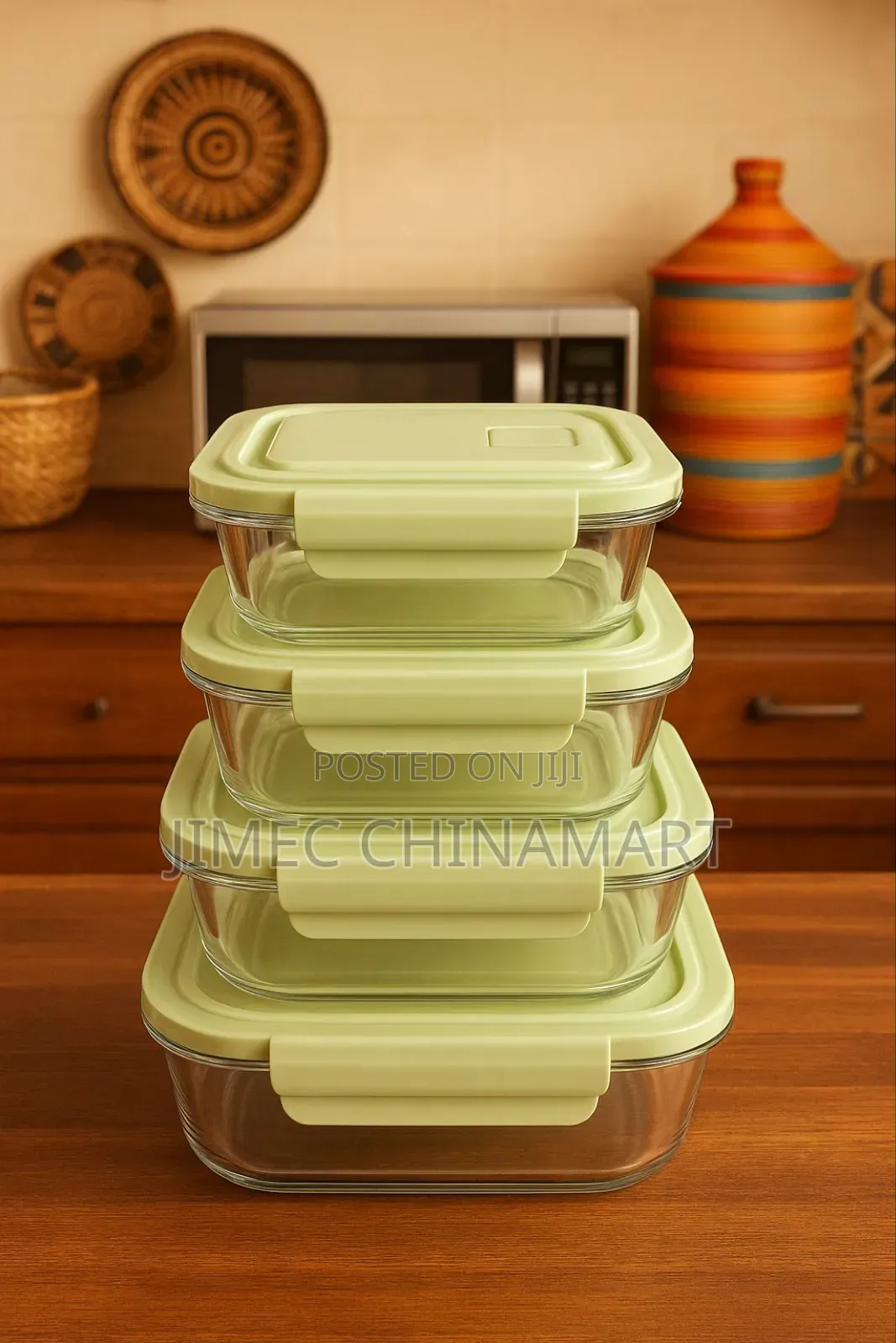 4 PCS Borosilicate Glass Storage Bowls