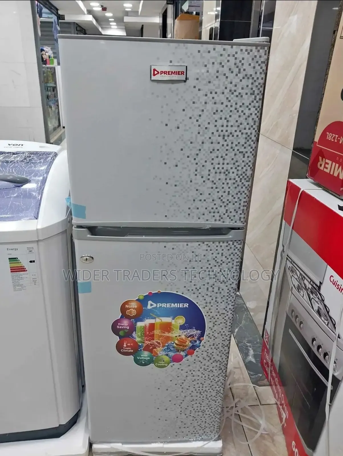 Premier Pm-128l Double-Door Fridge