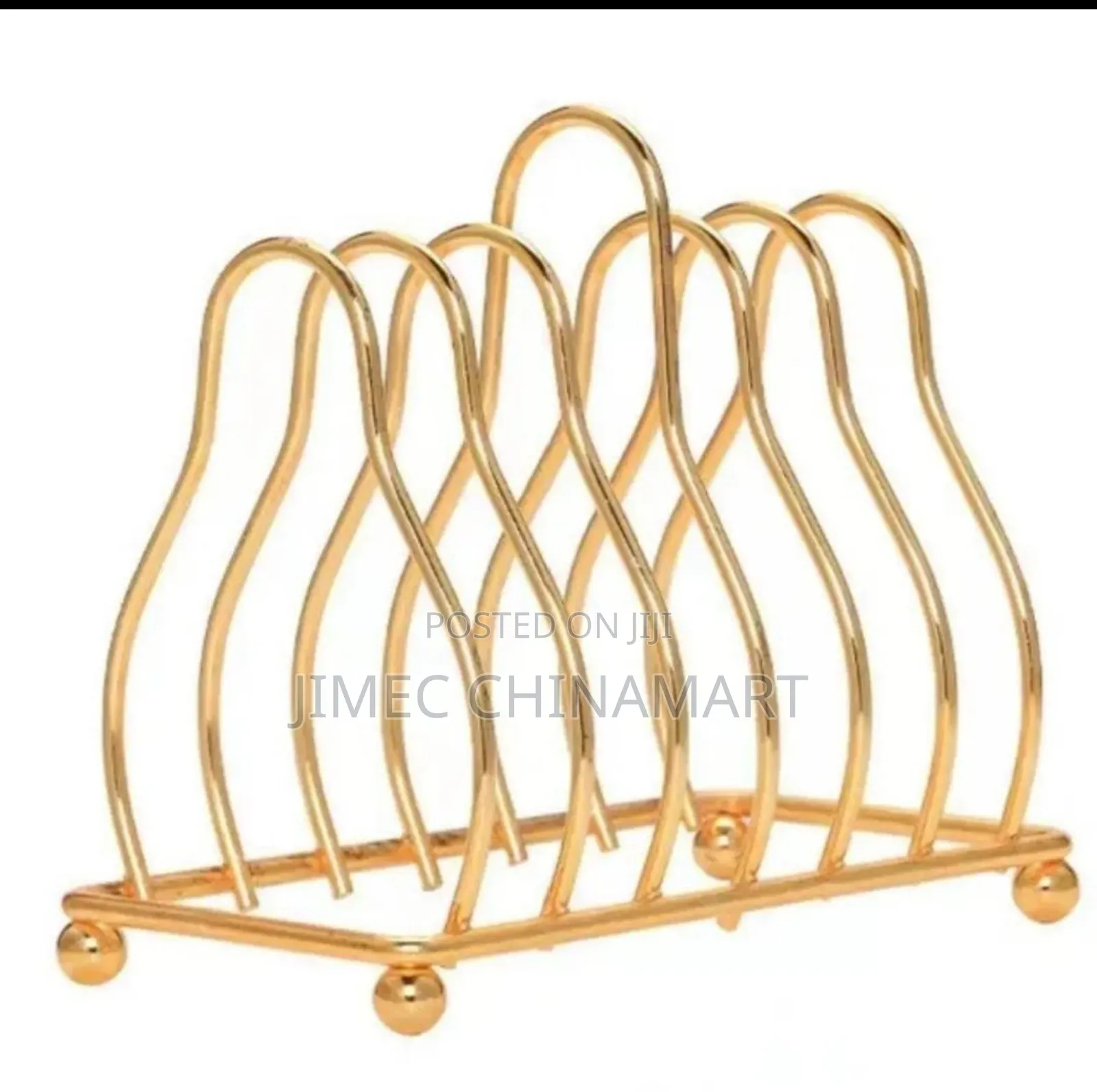 6-Pc Gold Plate Stand Rack