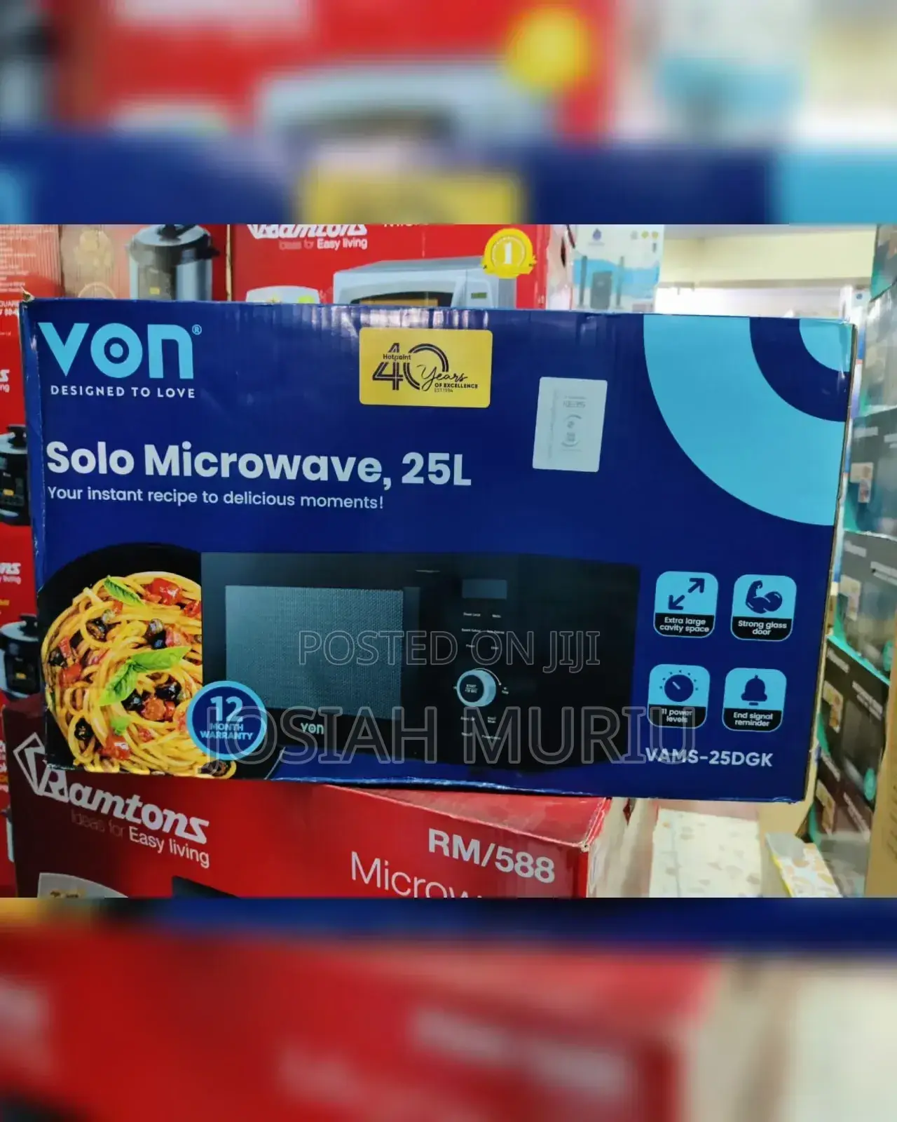 Von Solo Microwave, 25l (Model Vams-25dgk).