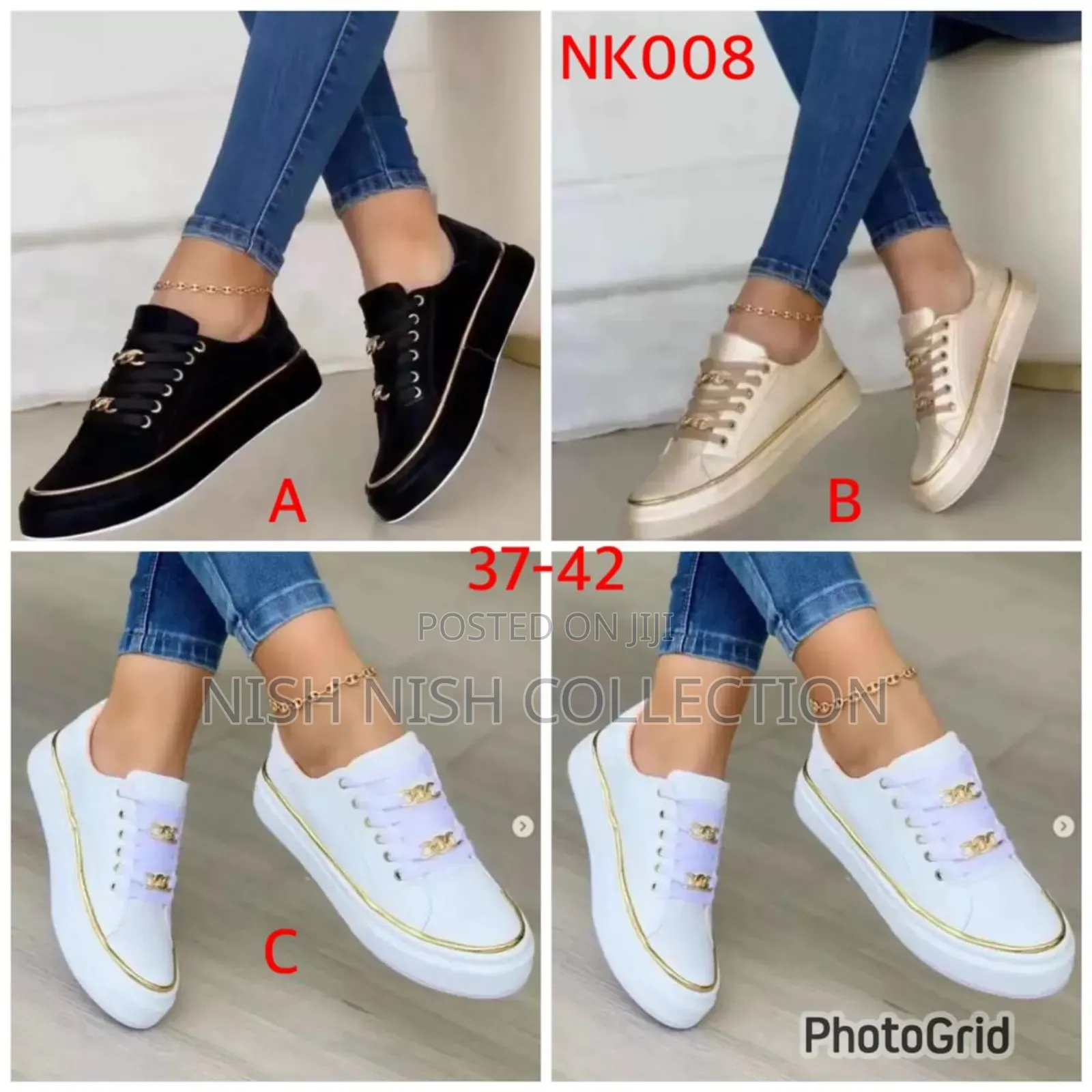 Elegant Ladies Chained Laced Sneakers