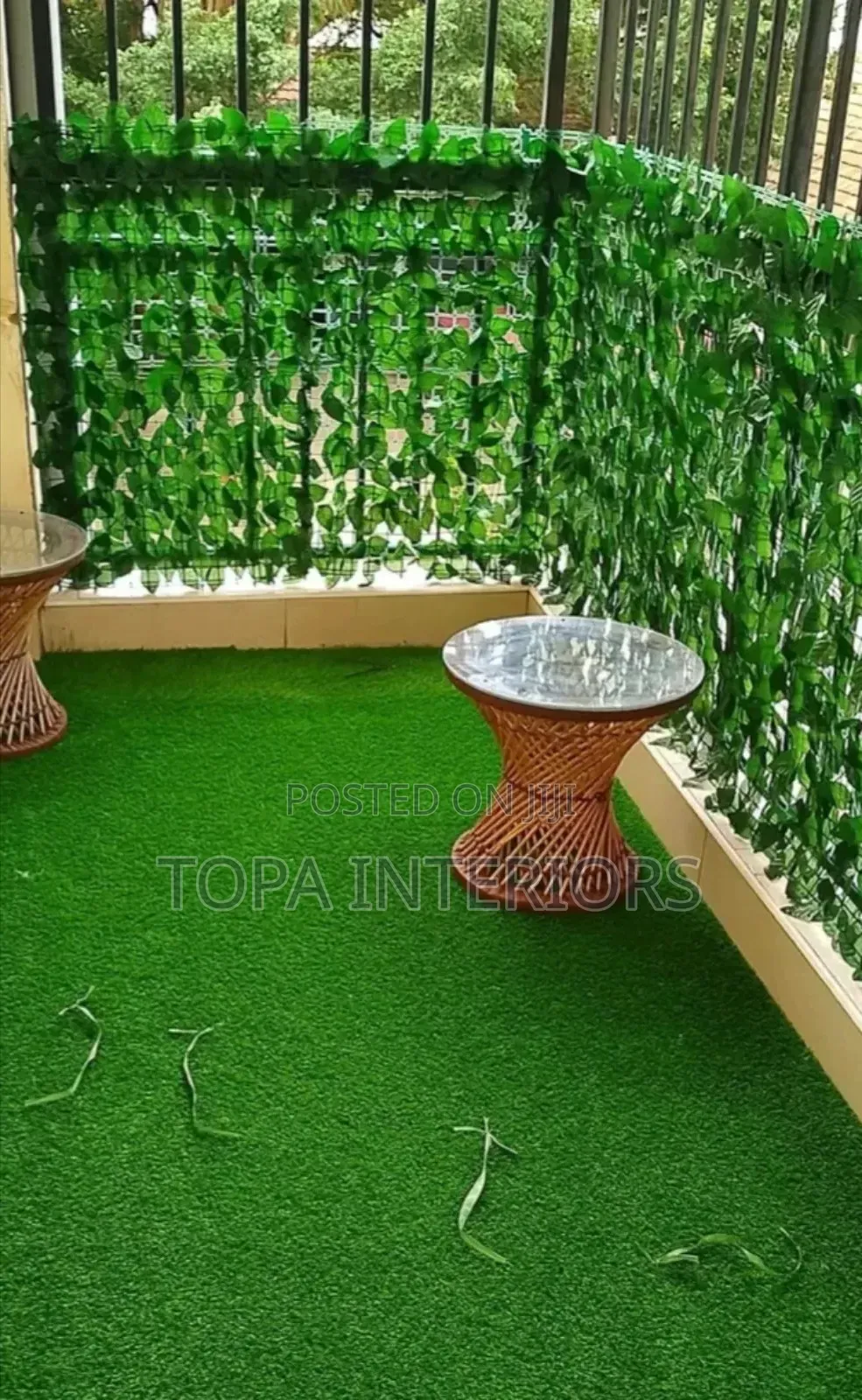 Modern Diy Green Artificial Balcony Privacy Cover Plants