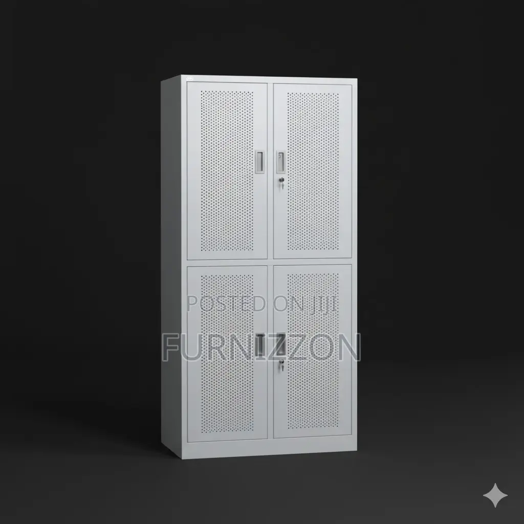 Contemporary Glass Storage Iron Locker