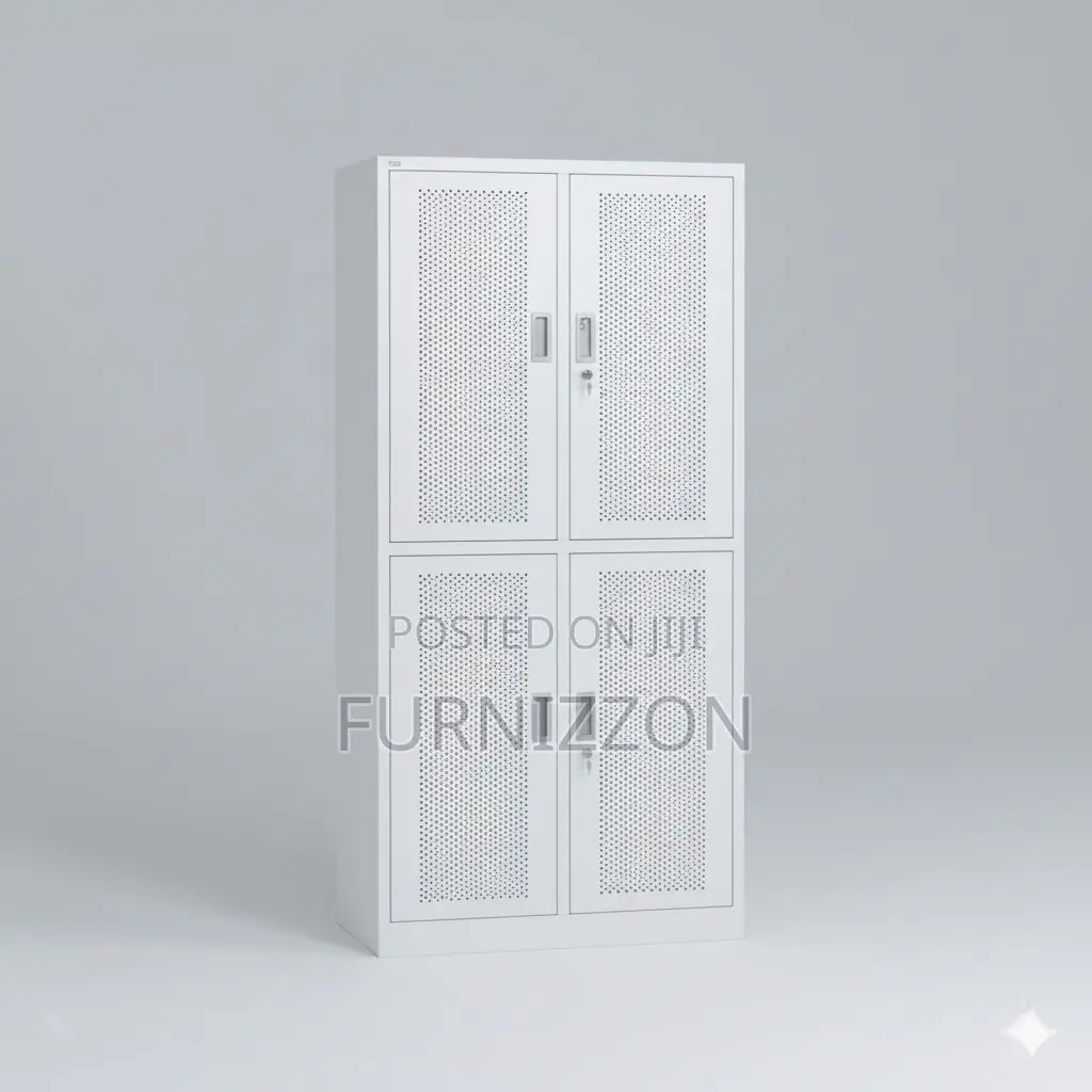 Modern Metal Locker With Glass Panels