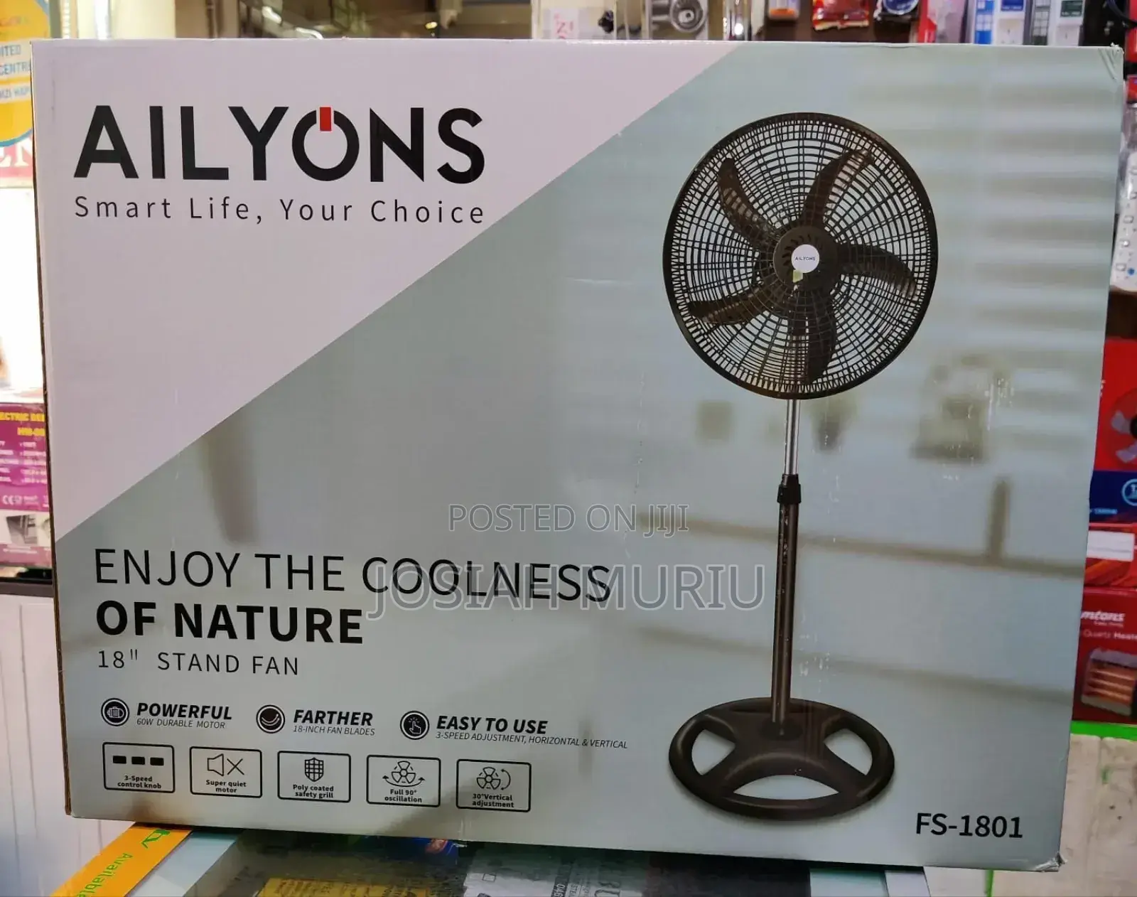 Ailyons 18" Stand Fan, Model Fs-1801.