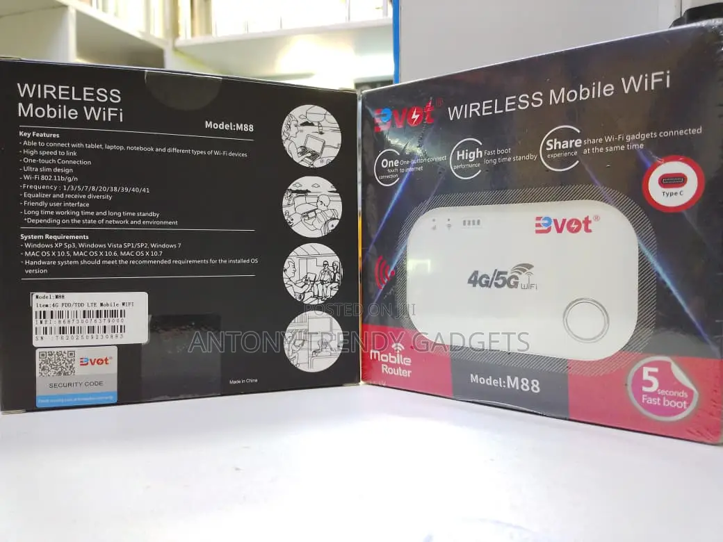 4g/5g Pocket Wifi Router Bvot M88 With 2100mah Battery