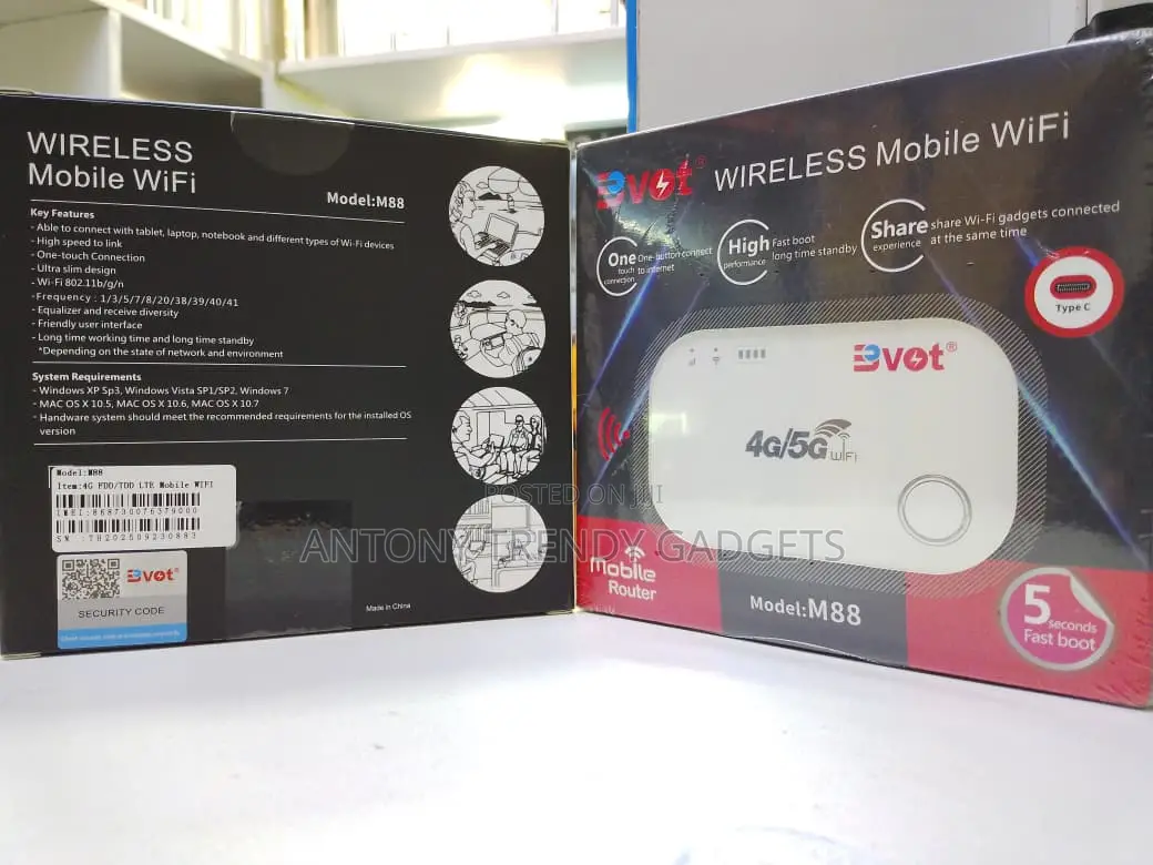 4g/5g Pocket Wifi Router Bvot M88 With 2100mah Battery