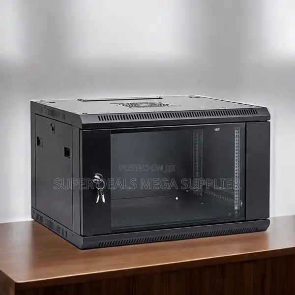 6u Data Cabinet, Lockable Door and Smooth Paint Finish