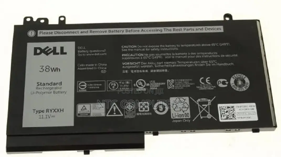 Ryxxh Dell Latitude 3160 Laptop Battery