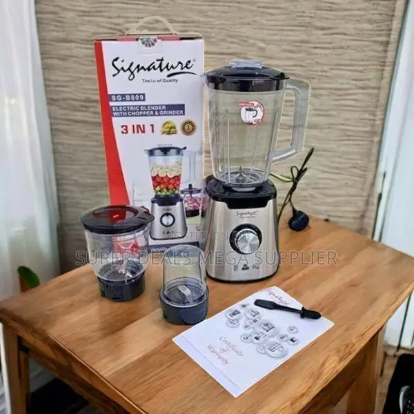 Stainless Blades Signature 3 in 1 Blender Grinder and Chopper for Home