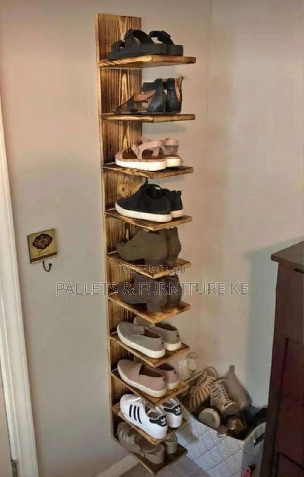 Solid Wood Shoe Shelf