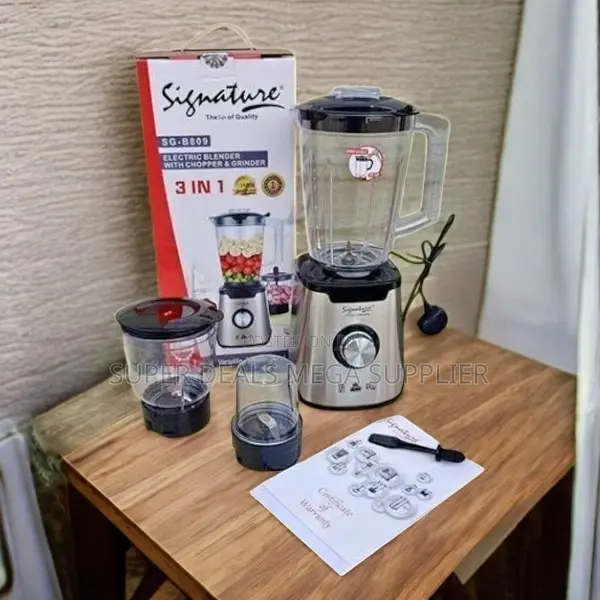 Strong Signature 3 in 1 Blender Grinder and Chopper for Easy Blending
