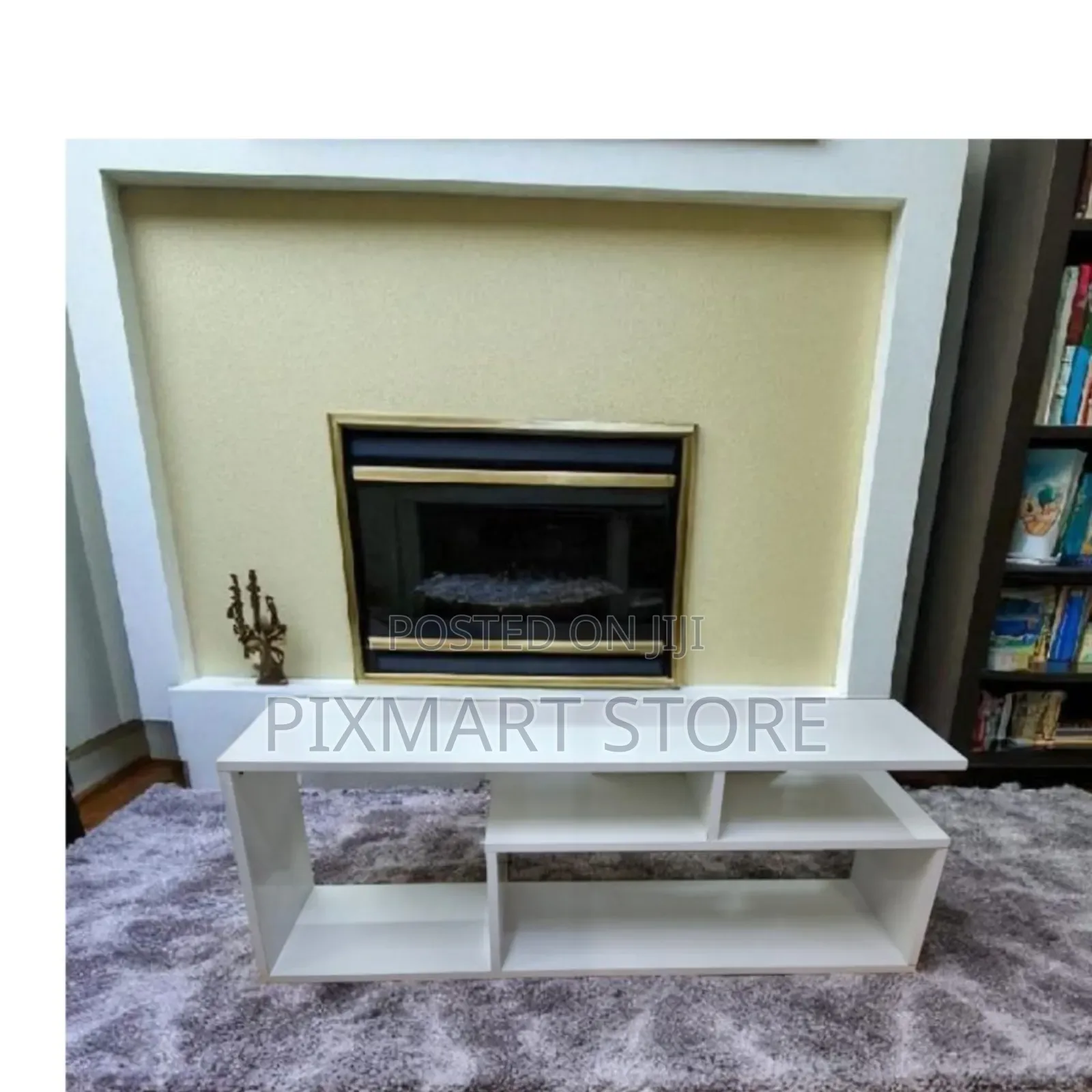 Mexico Modern 55" Tv Stand - Premium White Particleboard (4ft)